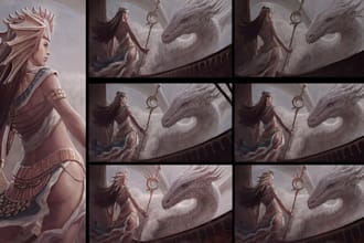 make character illustration, concept art, oc art