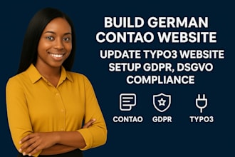 build german contao website duda update typo3 site setup gdpr dsgvo legal setup