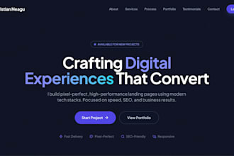 create a modern react landing page website with tailwind CSS