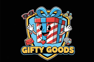design a unique vintage gift logo for your brand with tshirt