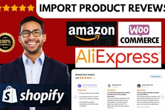 import bulk product review into shopify from aliexpress amazon etsy woocommerce