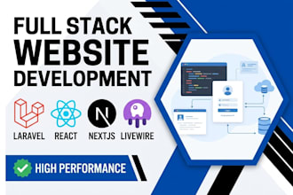 build a full stack website using laravel livewire react and nextjs