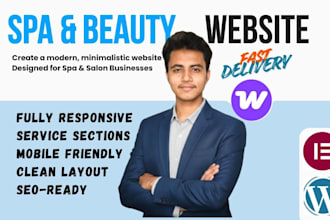 design a booking ready spa and beauty salon website