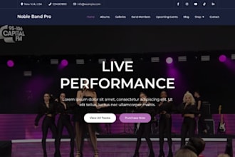 design music website, artist website, dj website, and podcast website