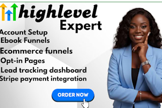 design gohighlevel funnels, ecommerce funnels, ebook funnels, opt in pages