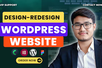 design, redesign, or clone your wordpress website using elementor pro