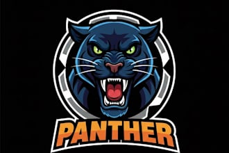 make professional black panther logo with t shirt design