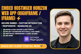 embed hostinger horizons webapp highframe iframe embed custom integration gitlab