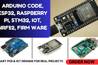 build arduino code, esp32, raspberry pi, stm32, iot, nrf52, firm ware projects