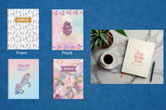 design notebook covers and pages for your etsy shop