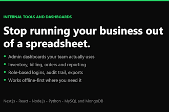 build a custom admin dashboard and internal tool for your business