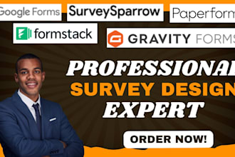 design surveys on google forms, formstack gravity forms, surveysparrow paperform