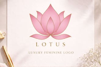 design a luxury feminine logo for beauty and personal brands