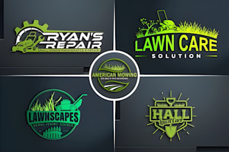 create a landscape, agriculture and lawn care logo