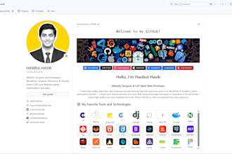 create a job winning impressive github profile and portfolio