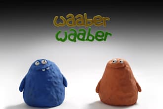create realitic claymation, stop mation animation and 3d clay character
