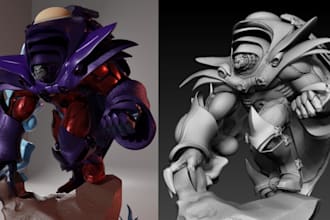 sculpt3d scifi model,fictional or fantasy character,3d creature modelling,zbrush