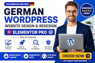 build german wordpress website design redesign wordpress elementor pro with SEO