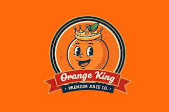 do orange flavor juice mascot logo design