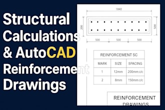 do structural design calculations for slab, beam and column