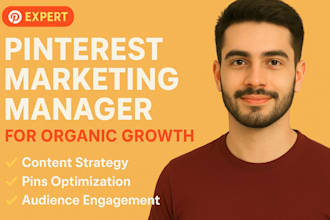 be your pinterest marketing manager for organic growth