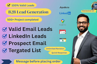 provide b2b lead generation, email list building google map scraping