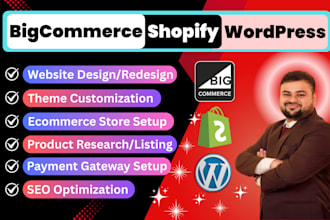 design bigcommerce online store shopify ecommerce website wordpress online shop