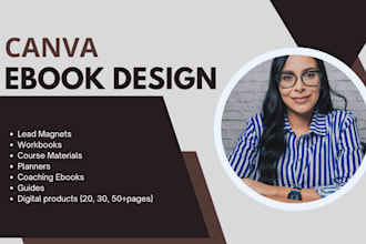 design a stunning modern and editable canva ebook or workbook