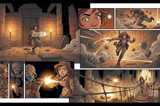draw graphics novel comic book, american super hero comic book, comic strip