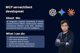 build an mcp server and client for you