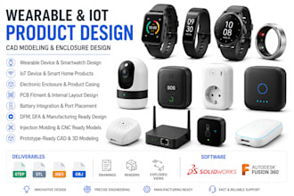3d product design 3d cad model wearable tech smart iot home device solidworks
