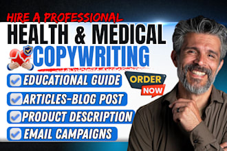 research medical manuscript, health and fitness copywriting, clinical articles