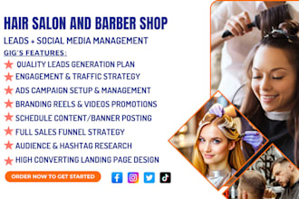 be your beauty salon and barber shop social media marketing manager content post