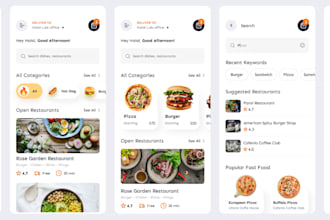 create food delivery app and restaurant website