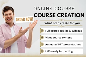 do lms online course content, video course, syllabus, elearning course creation