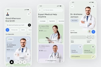 build ai healthcare app, doctor appointment, mental therapy and telemedicine app