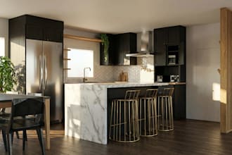 make realistic interior house design rendering