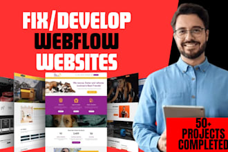 design webflow website, webflow developer and webflow expert