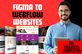 design perfect webflow website, webflow expert, figma and xd