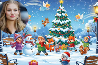 do christian story book, christmas and new year story book illustration coupon