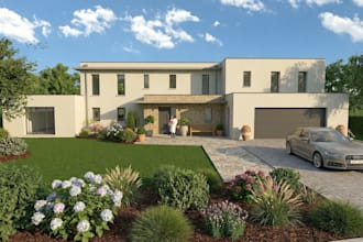 make realistic house design rendering