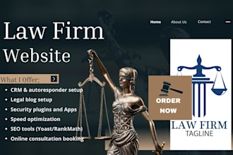 design law firm website for lawyers and consultants