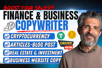 write financial content, business articles, and marketing copywriting for brand