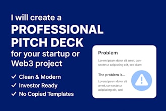 create a professional pitch deck for your startup or web3 project