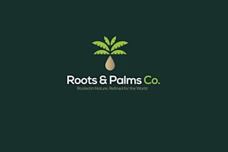 design roots palm company logo