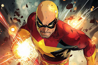 superhero character for comics