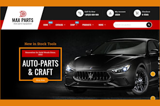 design auto part shopify store car part ecommerce website auto part store