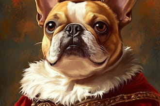 pet portrait or pet illustration in tattoo