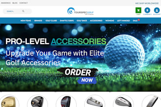 golf ecommerce website sport apparel store golf accessories store golf gear shop
