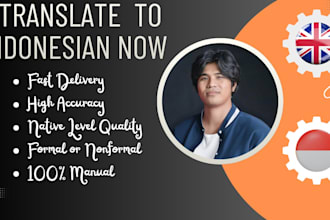 do fast and translation from english to indonesia